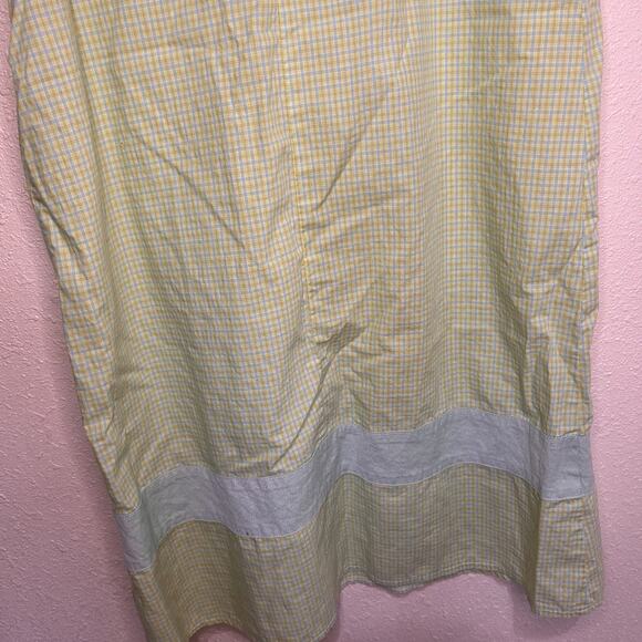 Made In Italy Of Benetton Taglia Plaid Summer Dress Cotton Green Size Small - Picture 9 of 11